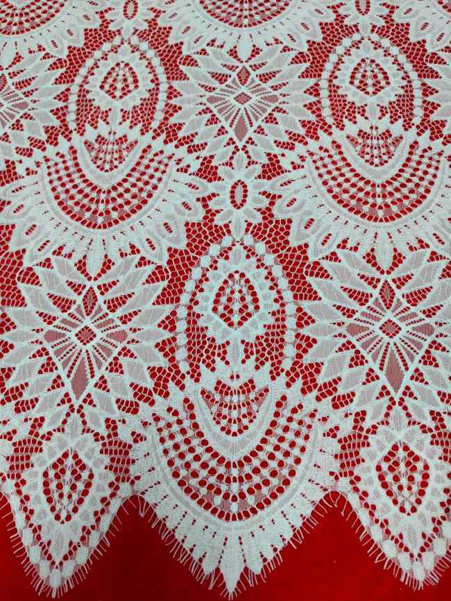 3 Meters Eyelash Chantilly Lace Material Fabric For Dresses QTL015
