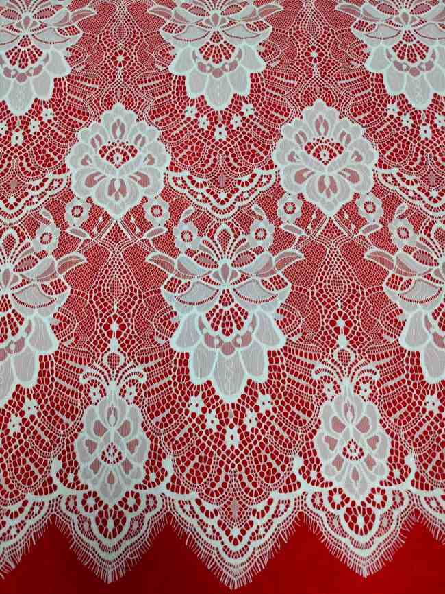 3 Meters Eyelash Chantilly Lace Material Fabric For Dresses QTL016