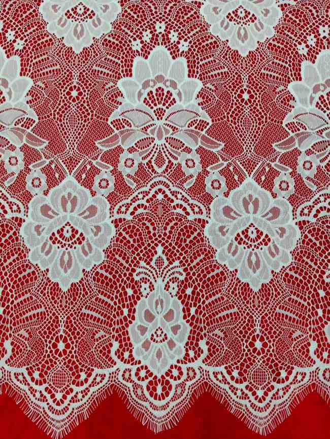 3 Meters Eyelash Chantilly Lace Material Fabric For Dresses QTL016
