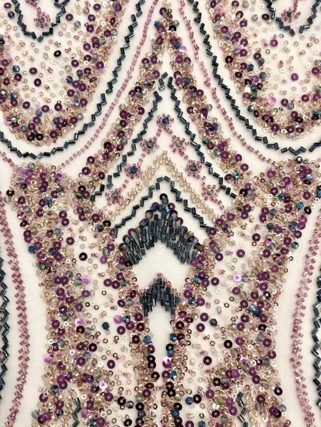 5 Yards Luxury Heavy Colorful Beaded Lace Material Fabric For Dresses