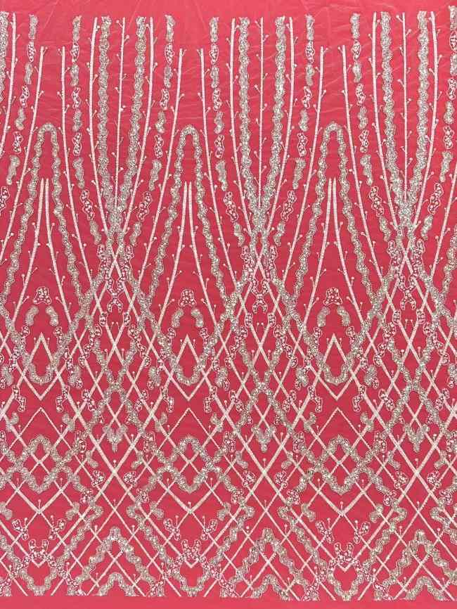 5 Yards Colorful Sequins Pearls Rhinestones Beaded Embroidered 3D Floral Lace Fabric Material For Dressmaking HN188