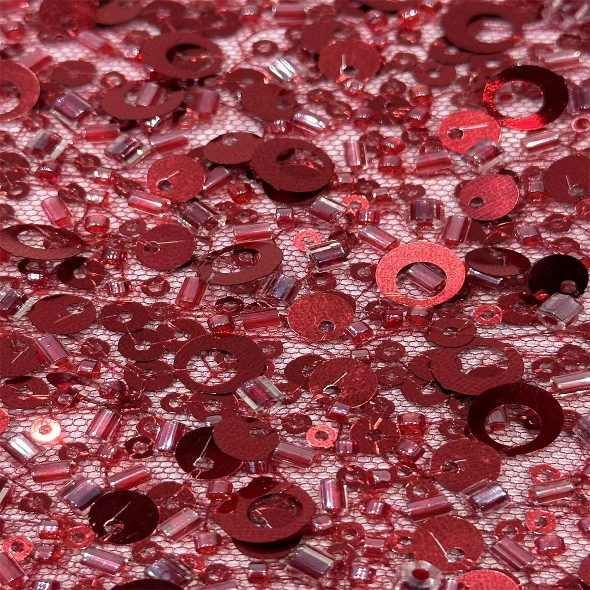 5 Yards Heavy Beaded Lace Material Fabric