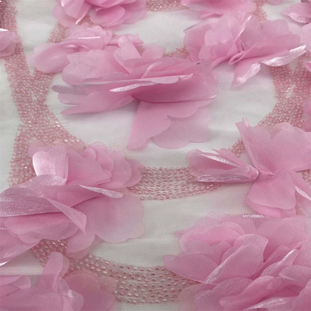 1 Yard Luxury White Sequin Crystal Pearl Beaded Embroidered Bridal Lace Fabric for Wedding & Evening Gowns TDD462