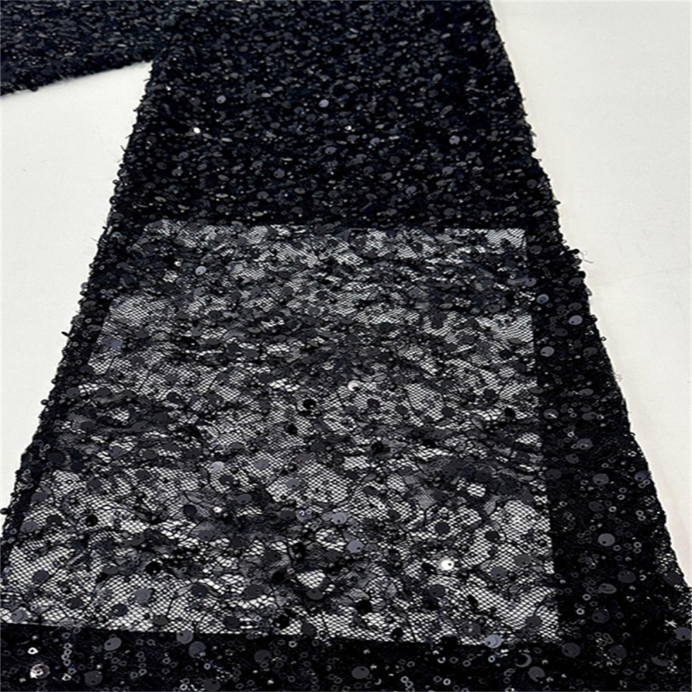 5 Yards Pearl Beaded Chantilly Lace Fabric – Luxury Wedding Gown and Evening Dress Material | Love in Lace