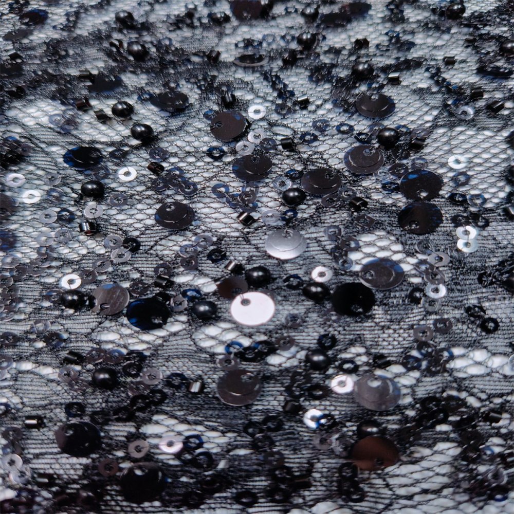 5 Yards Crystal Pearl Beaded Chantilly Lace Fabric – Luxury Wedding Gown and Evening Dress Material