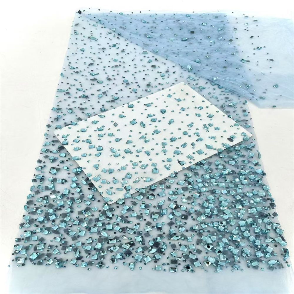 Rhinestone Tulle Fabric - 5 Yards - Embellished with Rhinestones | STN LIL1098