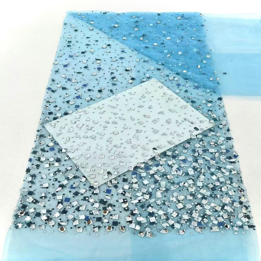 Rhinestone Tulle Fabric - 5 Yards - Embellished with Rhinestones | STN LIL1098