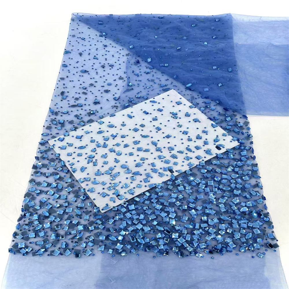 Rhinestone Tulle Fabric - 5 Yards - Embellished with Rhinestones | STN LIL1098