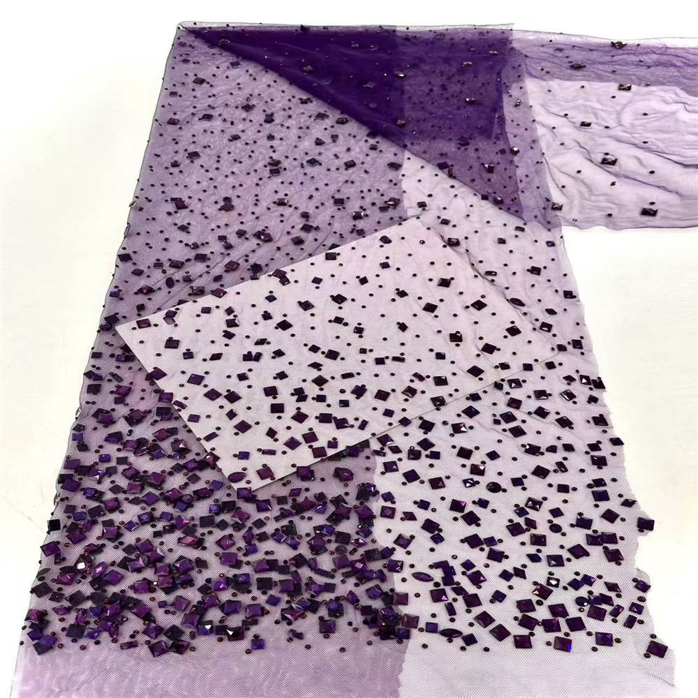 Rhinestone Tulle Fabric - 5 Yards - Embellished with Rhinestones | STN LIL1098