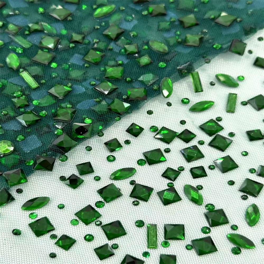 Rhinestone Tulle Fabric - 5 Yards - Embellished with Rhinestones | MOD HN098