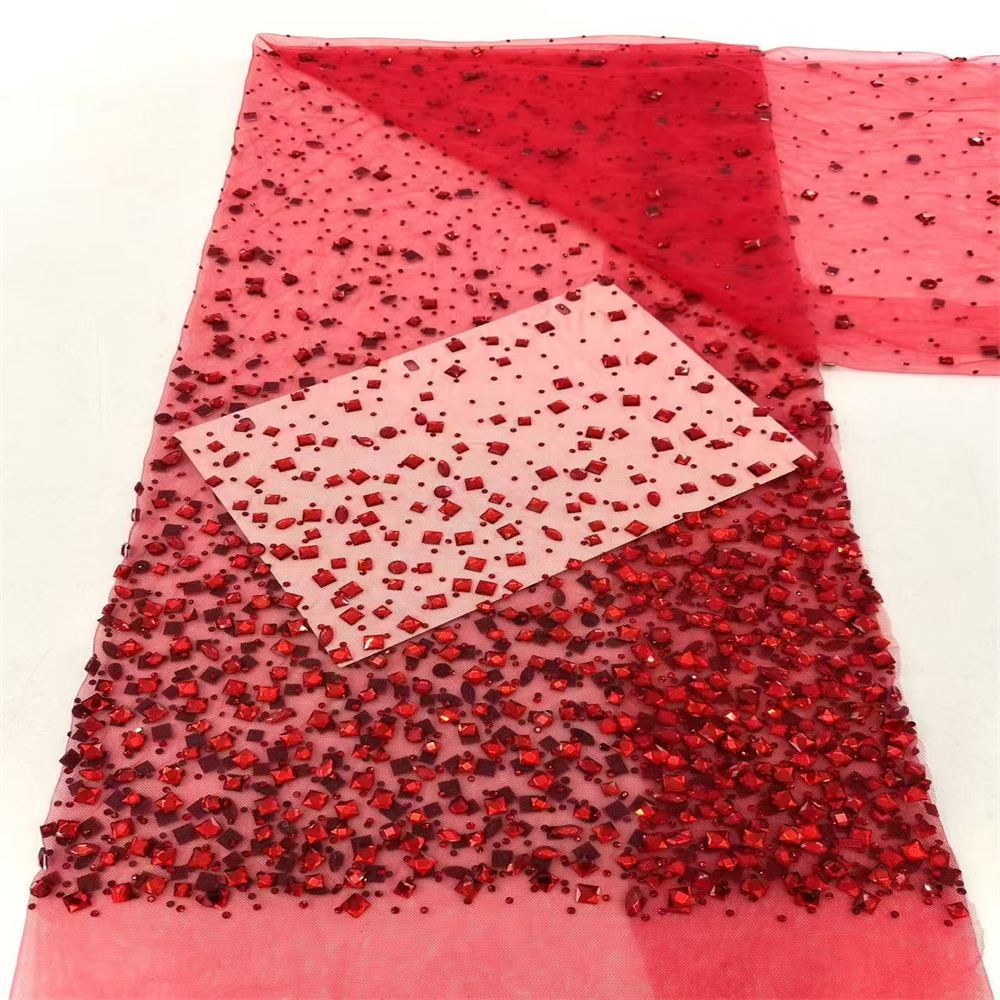 Rhinestone Tulle Fabric - 5 Yards - Embellished with Rhinestones | MOD HN098