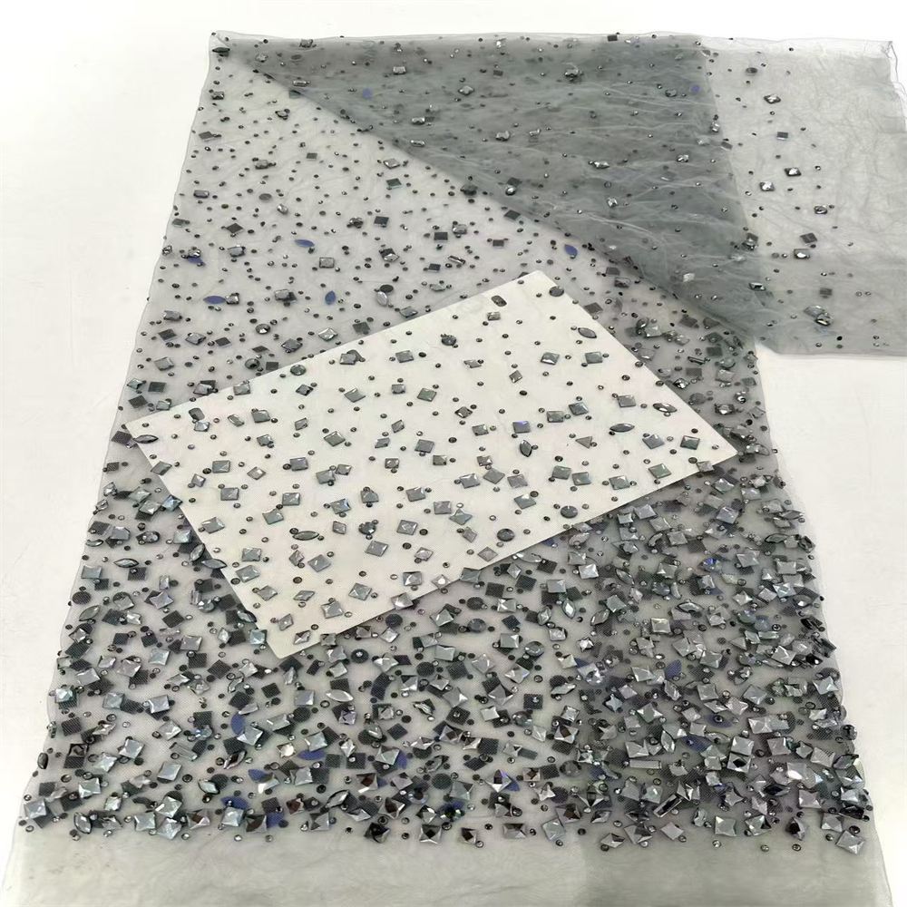 Rhinestone Tulle Fabric - 5 Yards - Embellished with Rhinestones | STN LIL1098