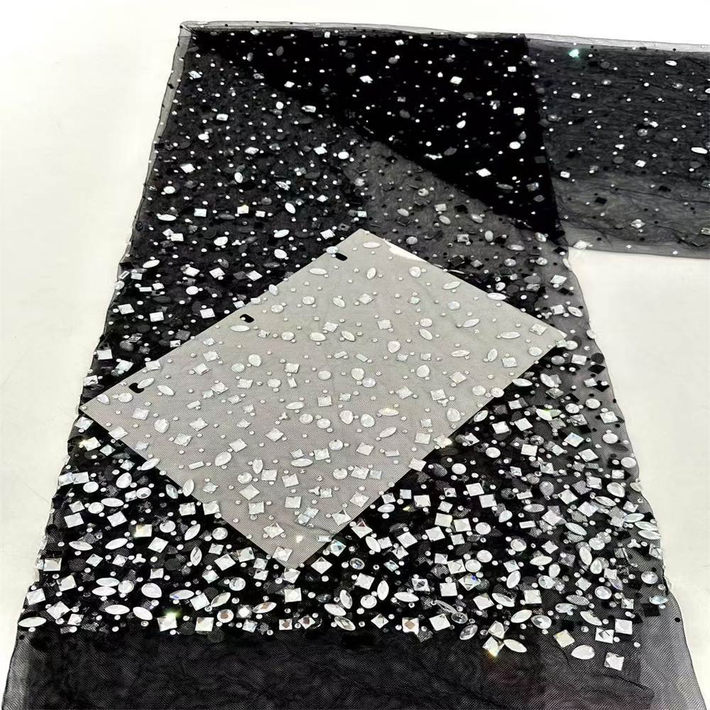 Rhinestone Tulle Fabric - 5 Yards - Embellished with Rhinestones | STN LIL1098