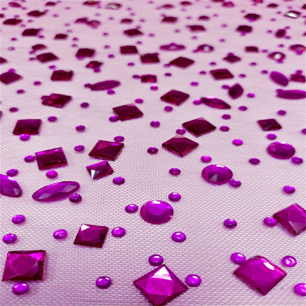 Rhinestone Tulle Fabric - 5 Yards - Embellished with Rhinestones | MOD HN098