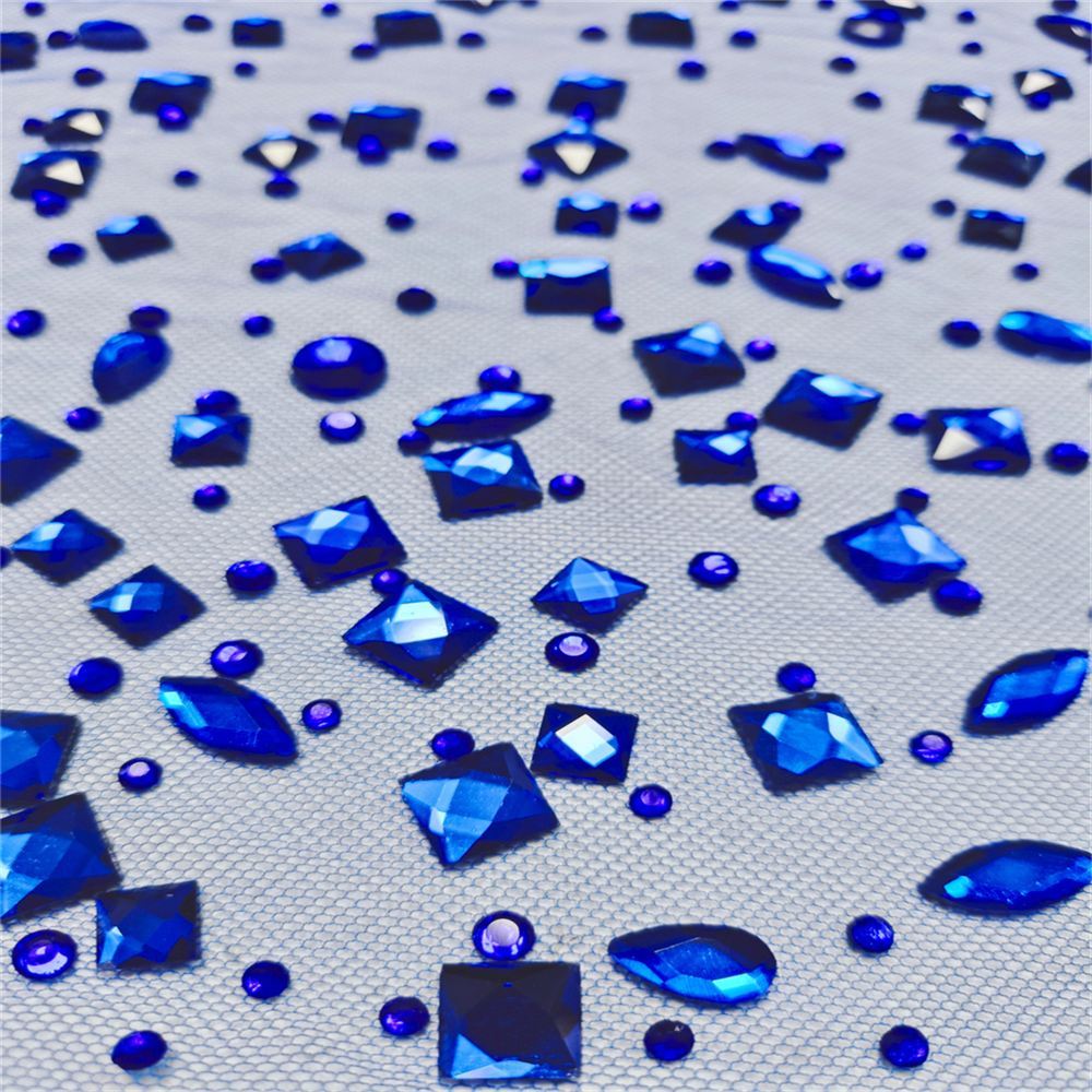 Rhinestone Tulle Fabric - 5 Yards - Embellished with Rhinestones | MOD HN098