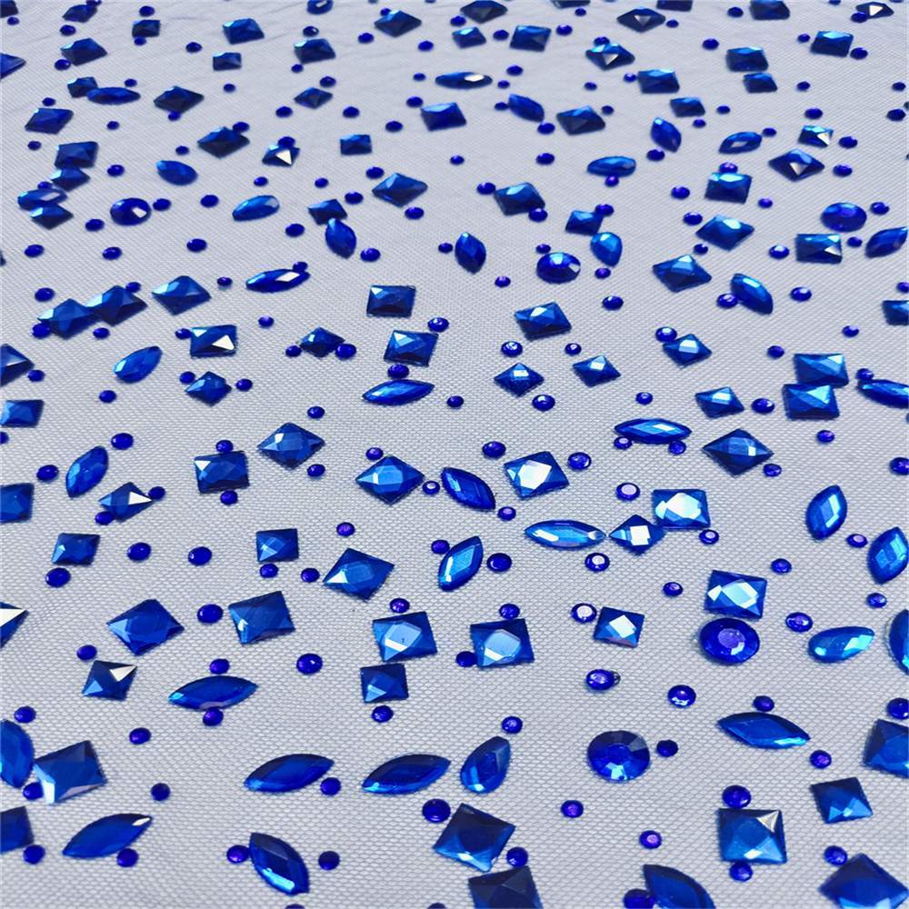 Rhinestone Tulle Fabric - 5 Yards - Embellished with Rhinestones | MOD HN098