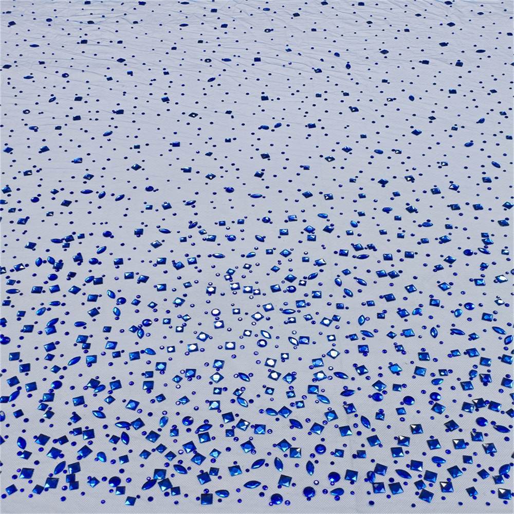 Rhinestone Tulle Fabric - 5 Yards - Embellished with Rhinestones | MOD HN098