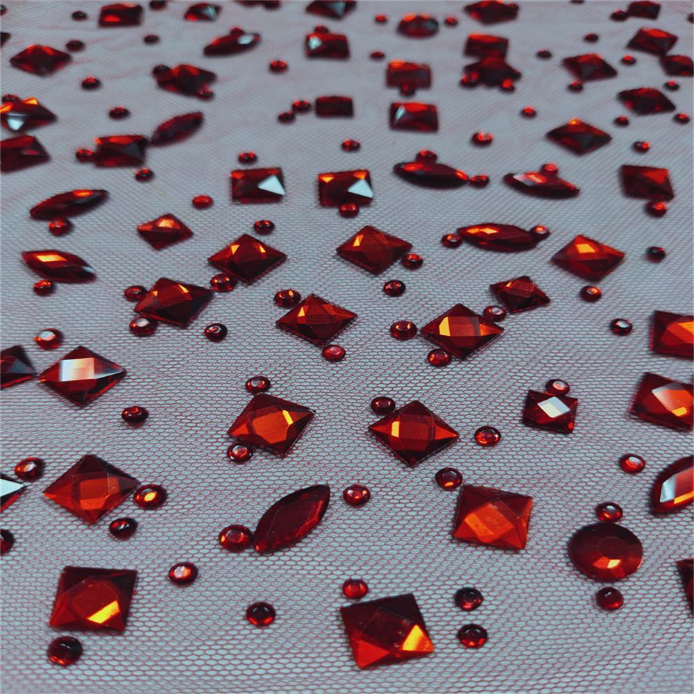 Rhinestone Tulle Fabric - 5 Yards - Embellished with Rhinestones | MOD HN098