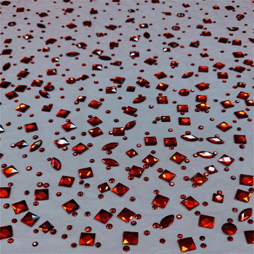 Rhinestone Tulle Fabric - 5 Yards - Embellished with Rhinestones | STN LIL1098