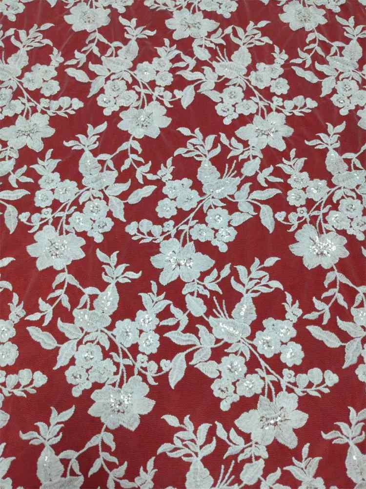 1 Yard Sequin Embroidered Bridal Lace Fabric – Luxury Wedding Gown and Bridal Dress Material