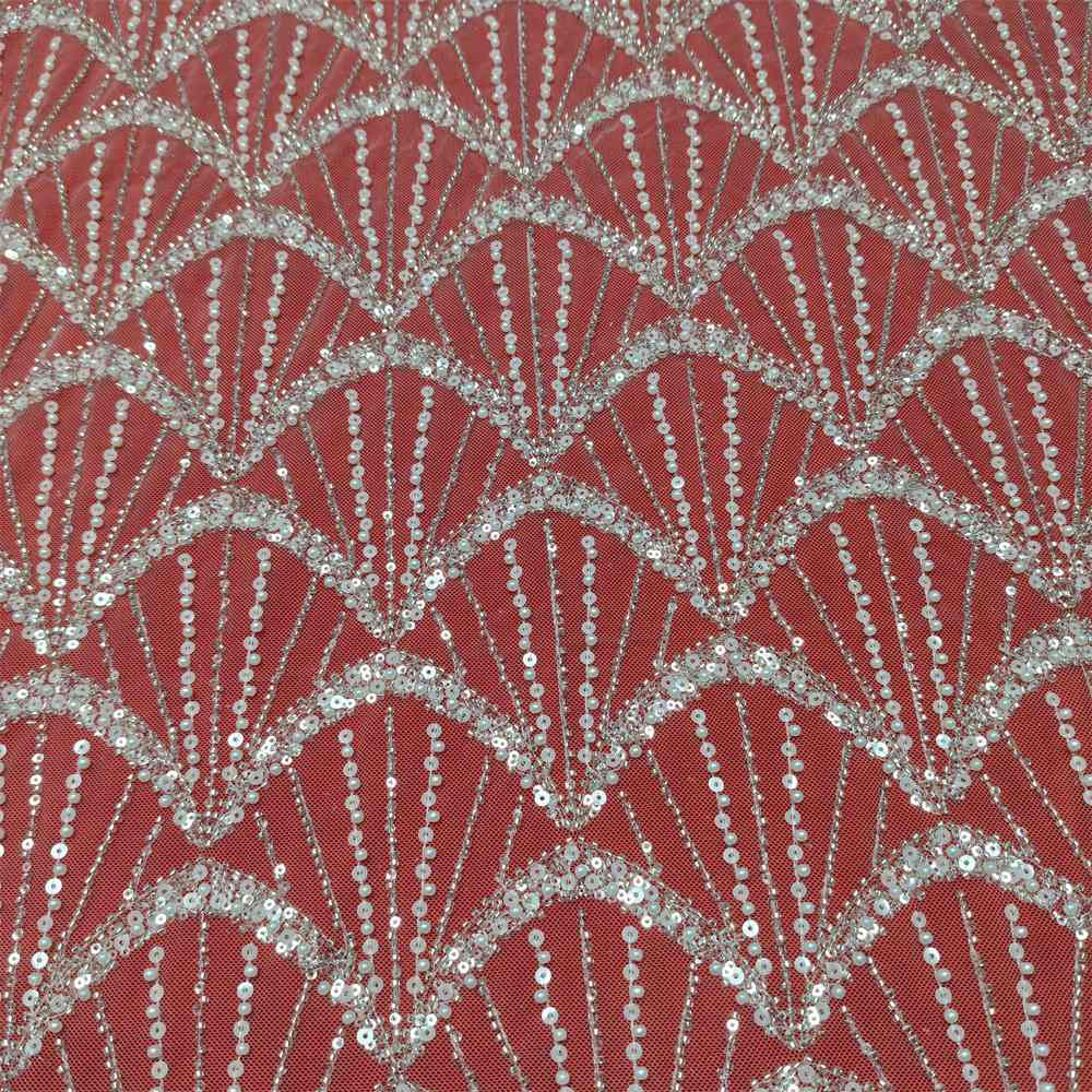 1 Yard Pearl Beaded Bridal Lace Fabric – Luxury Wedding Gown and Bridal Dress Material | Love in Lace