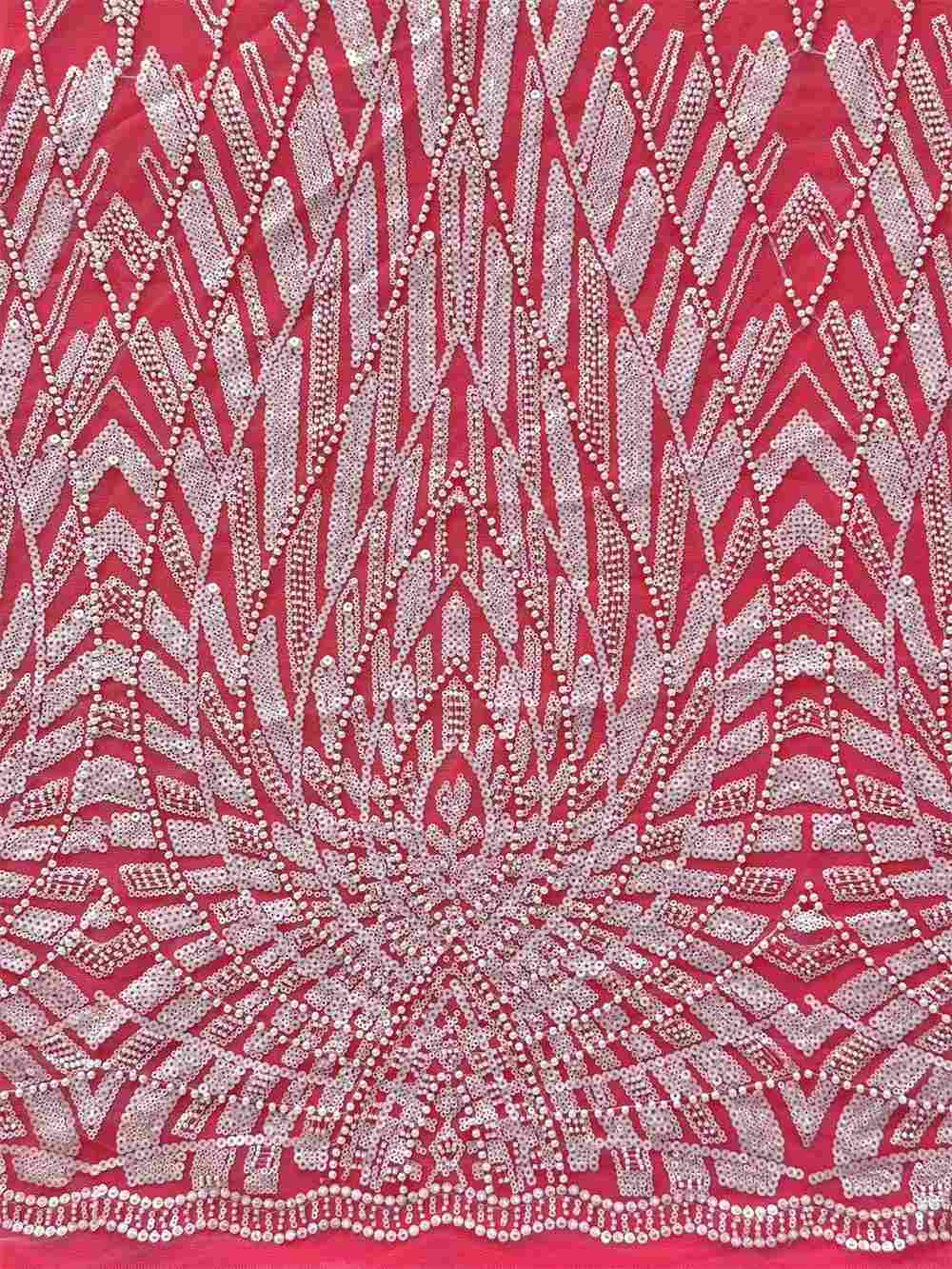 Pearl Beaded Lace Fabric HN275