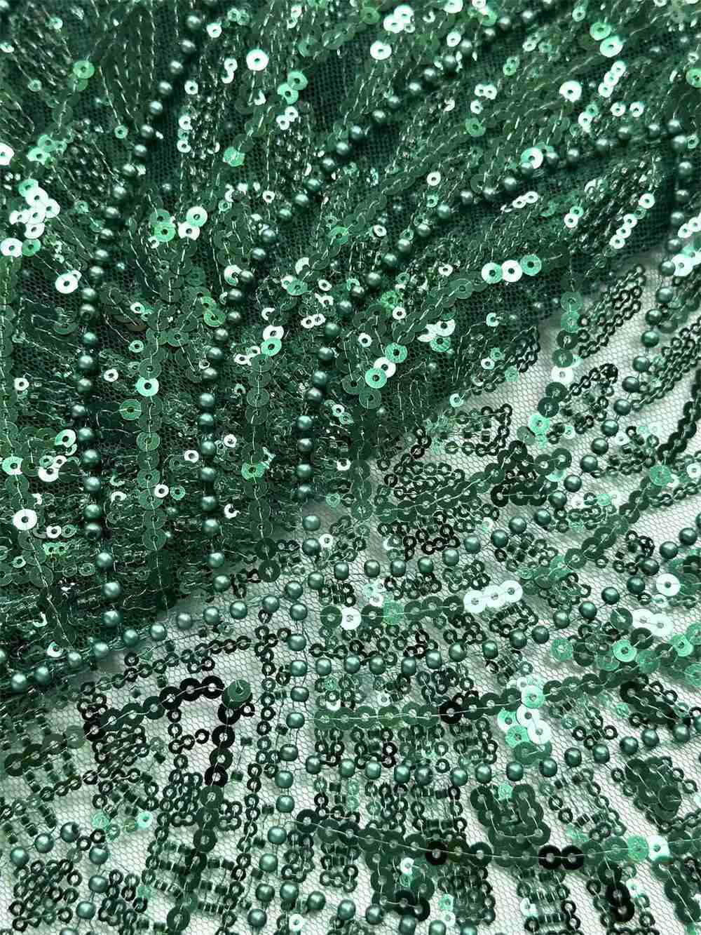 Pearl Beaded Lace Fabric HN275
