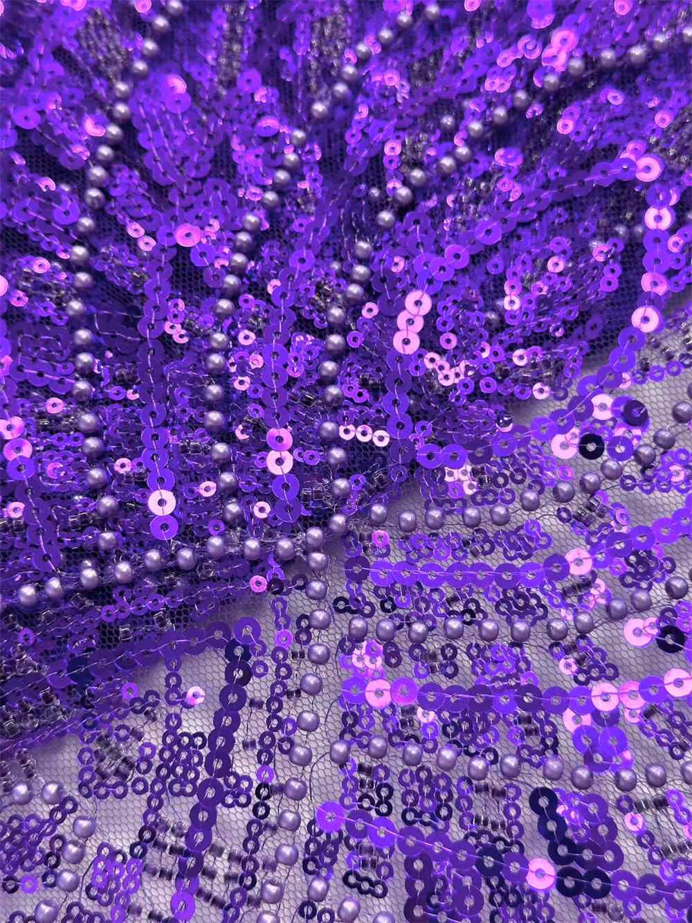 Pearl Beaded Lace Fabric HN275