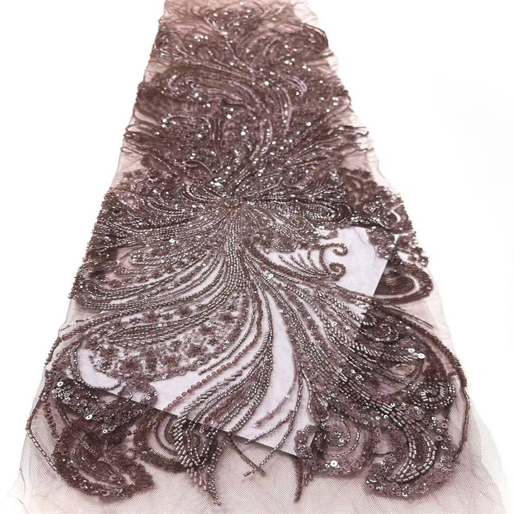 Beaded Lace Fabric HN278