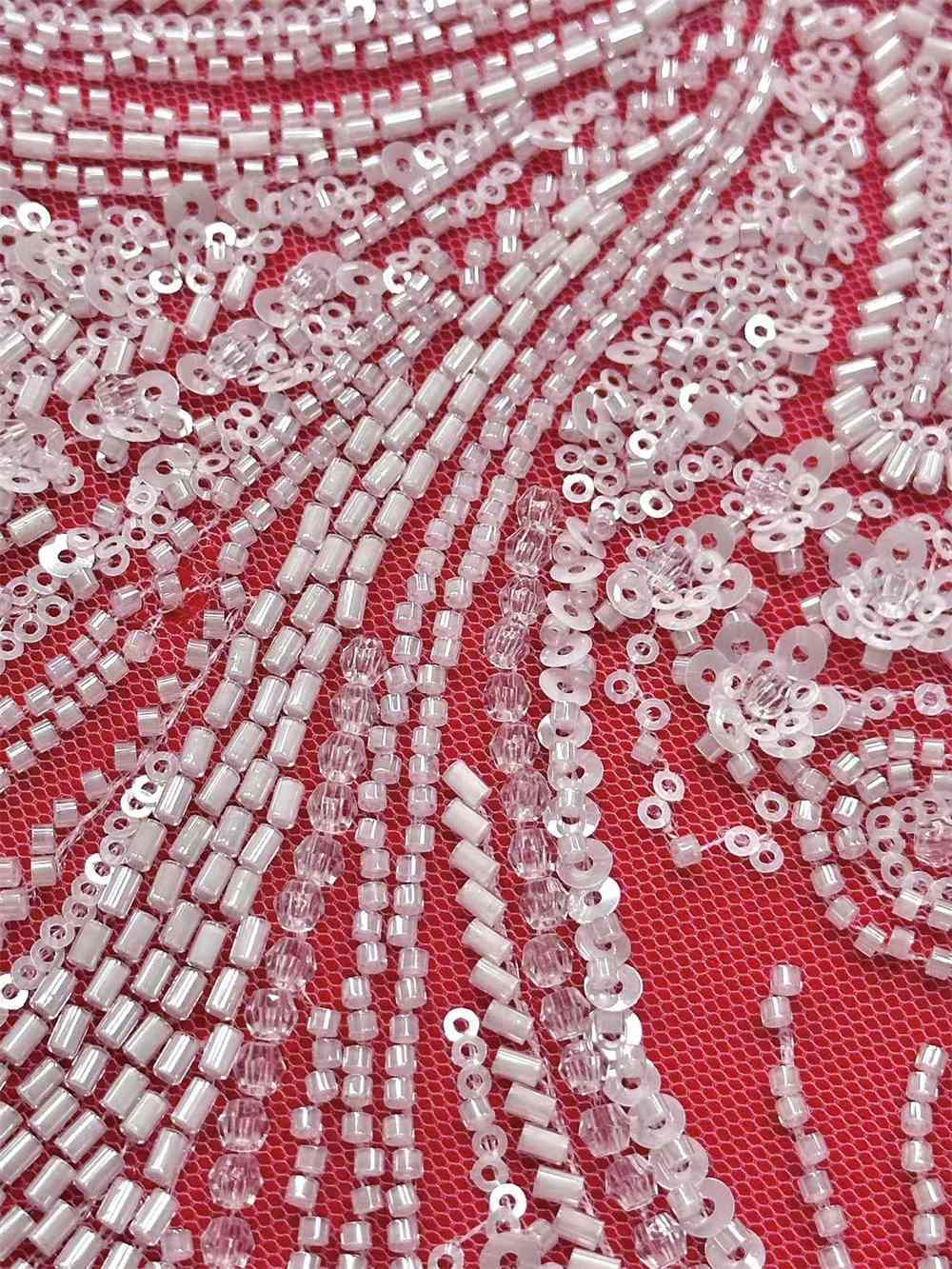 Beaded Lace Fabric HN278