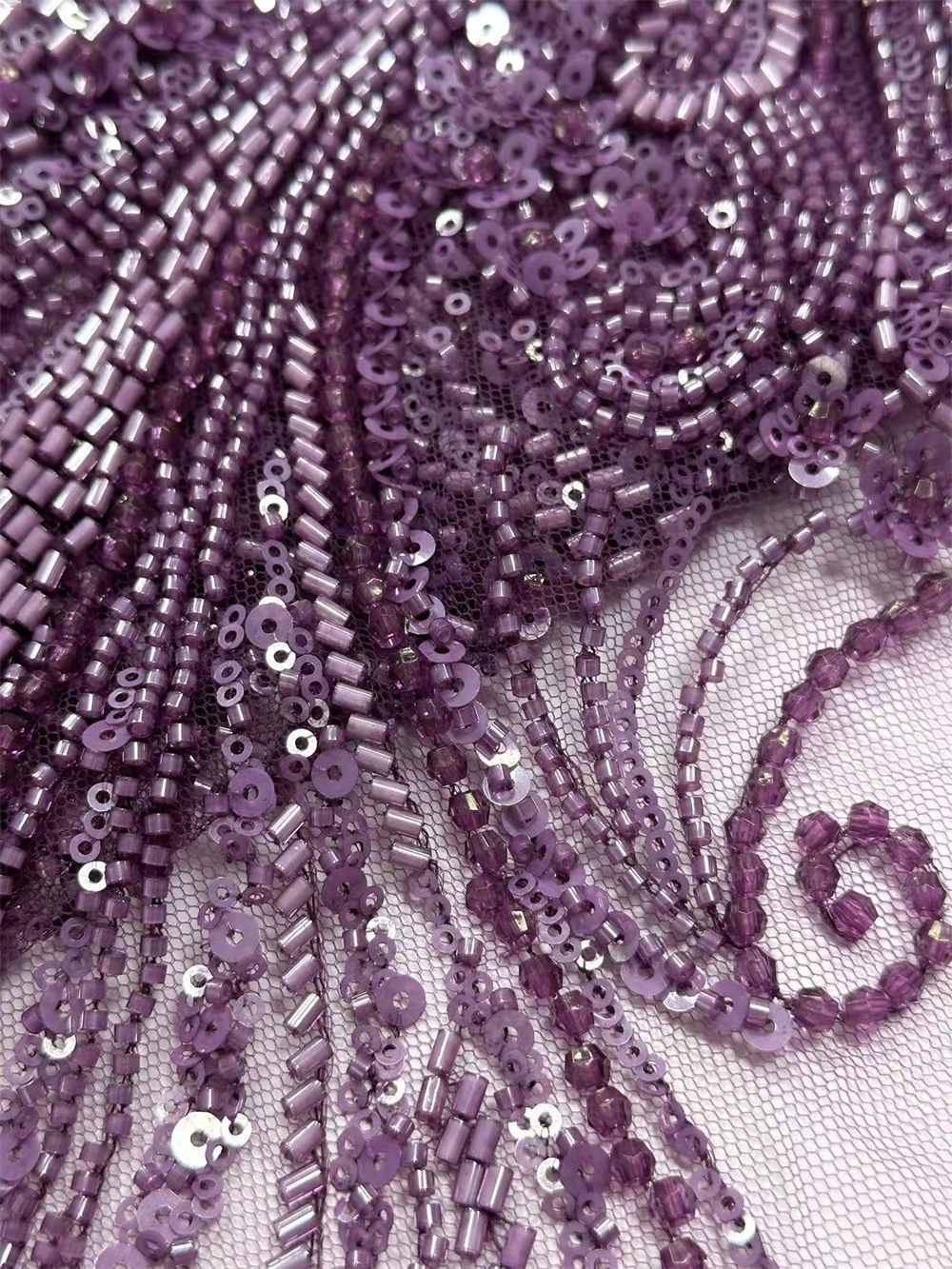 Beaded Lace Fabric HN278