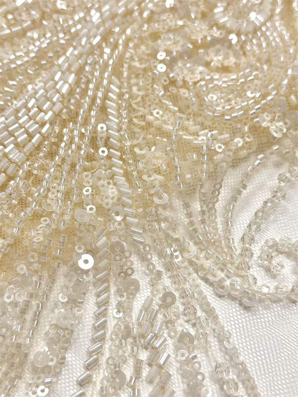 Beaded Lace Fabric HN278