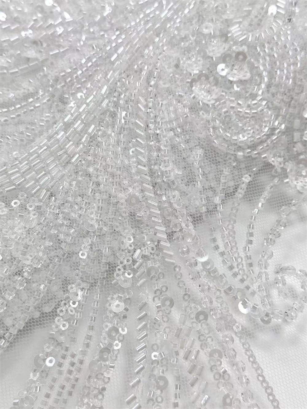 Beaded Lace Fabric HN278