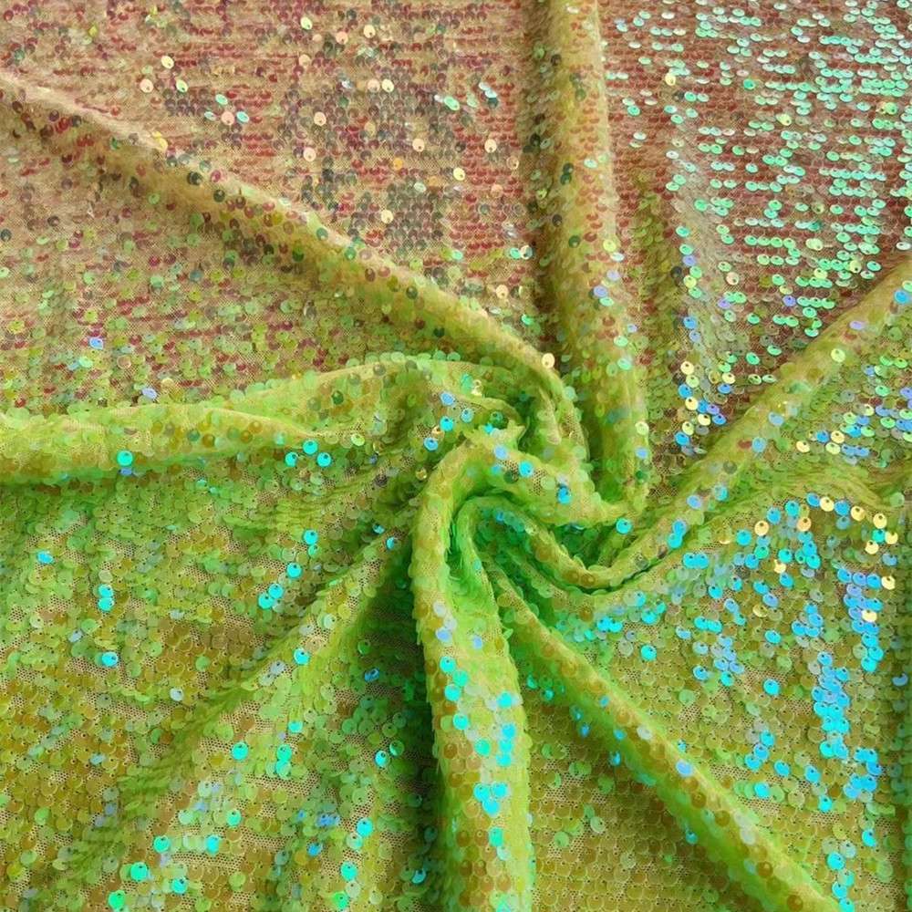 5 Yards Ombré Sequin Fabric - Gradient Sequin Fabric - Colorful Sequin Tulle Lace Fabric | GTIN ZT065
