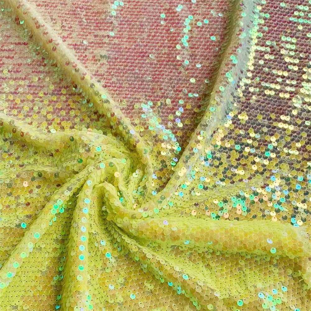 5 Yards Ombré Sequin Fabric - Gradient Sequin Fabric - Colorful Sequin Tulle Lace Fabric | GTIN ZT065