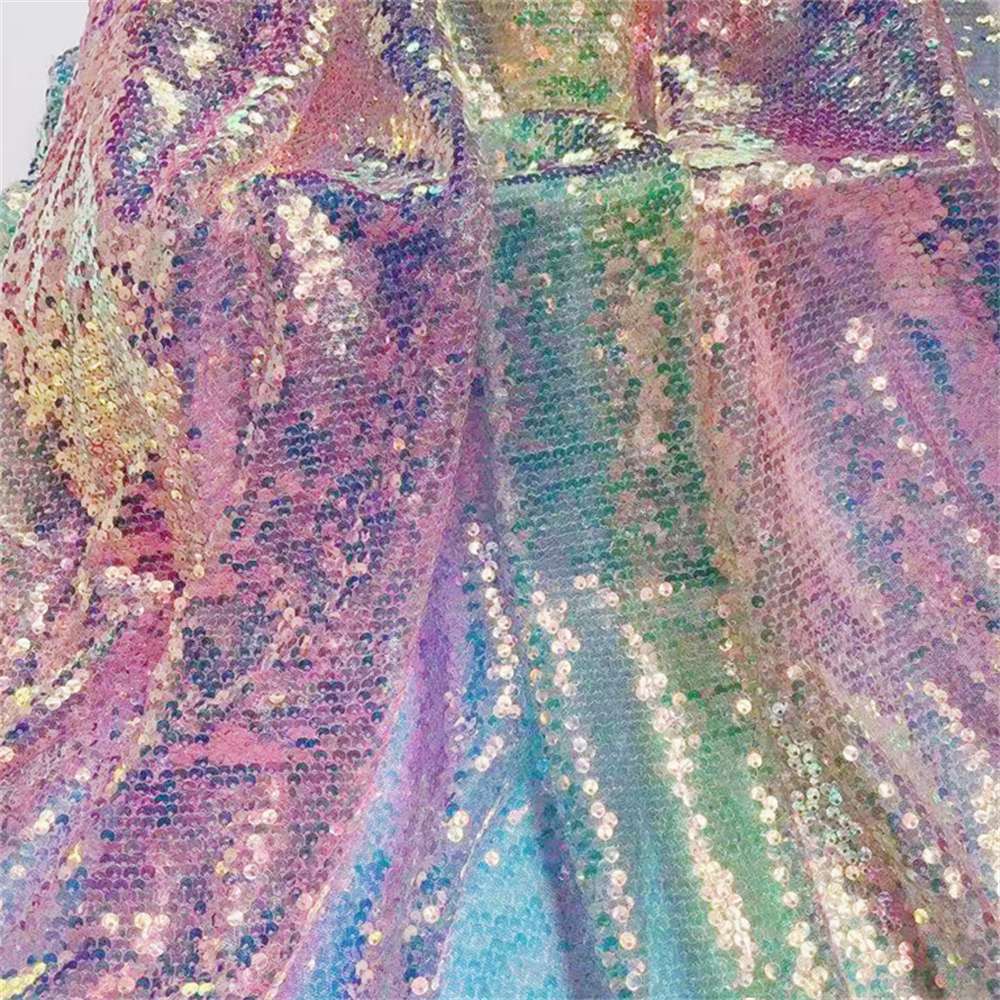 5 Yards Colorful Gradient Ombré Sequin Lace Fabric – Luxury Evening Dress and Party Gown Material | Love in Lace