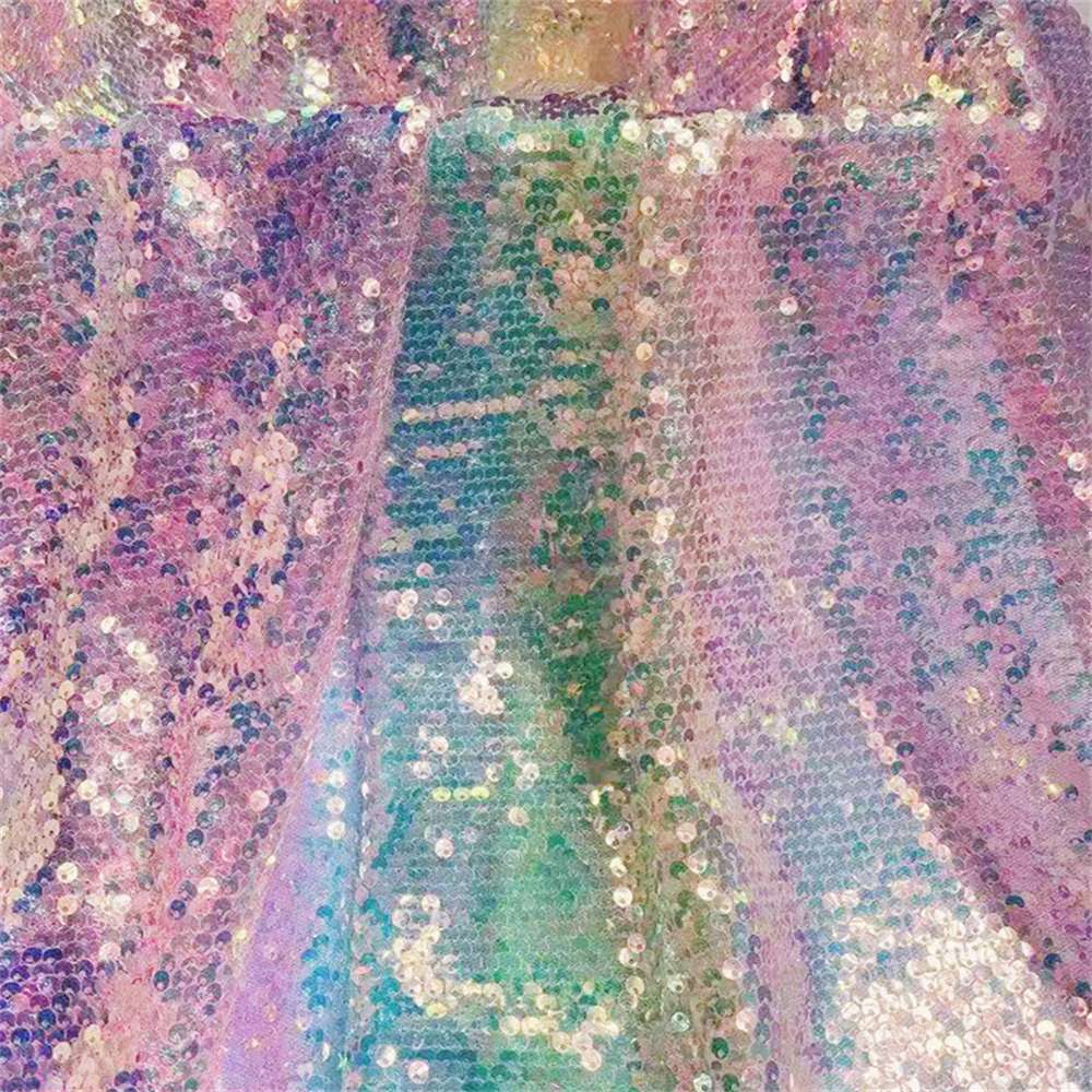 5 Yards Colorful Gradient Ombré Sequin Lace Fabric – Luxury Evening Dress and Party Gown Material | Love in Lace