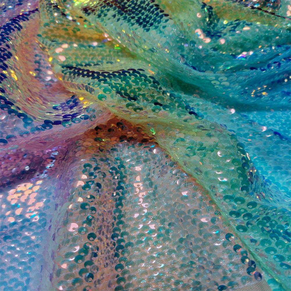 5 Yards Colorful Gradient Ombré Sequin Lace Fabric – Luxury Evening Dress and Party Gown Material | Love in Lace
