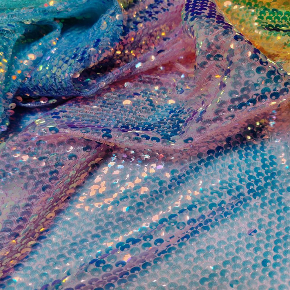 5 Yards Colorful Gradient Ombré Sequin Lace Fabric – Luxury Evening Dress and Party Gown Material | Love in Lace