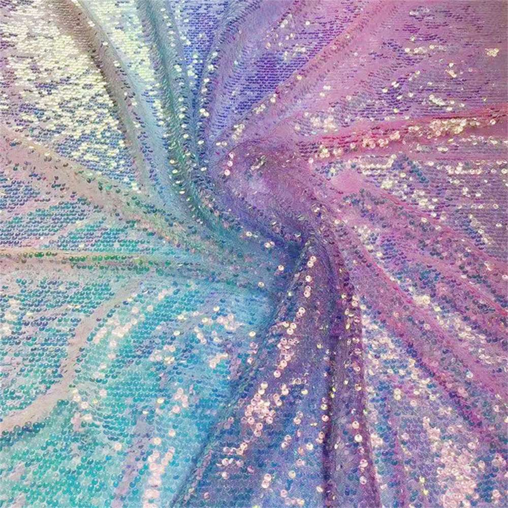 5 Yards Colorful Gradient Ombré Sequin Lace Fabric – Luxury Evening Dress and Party Gown Material | Love in Lace