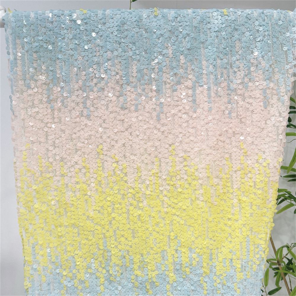 5 Yards Colorful Gradient Ombré Sequin Lace Fabric – Luxury Evening Dress and Party Gown Material | Love in Lace