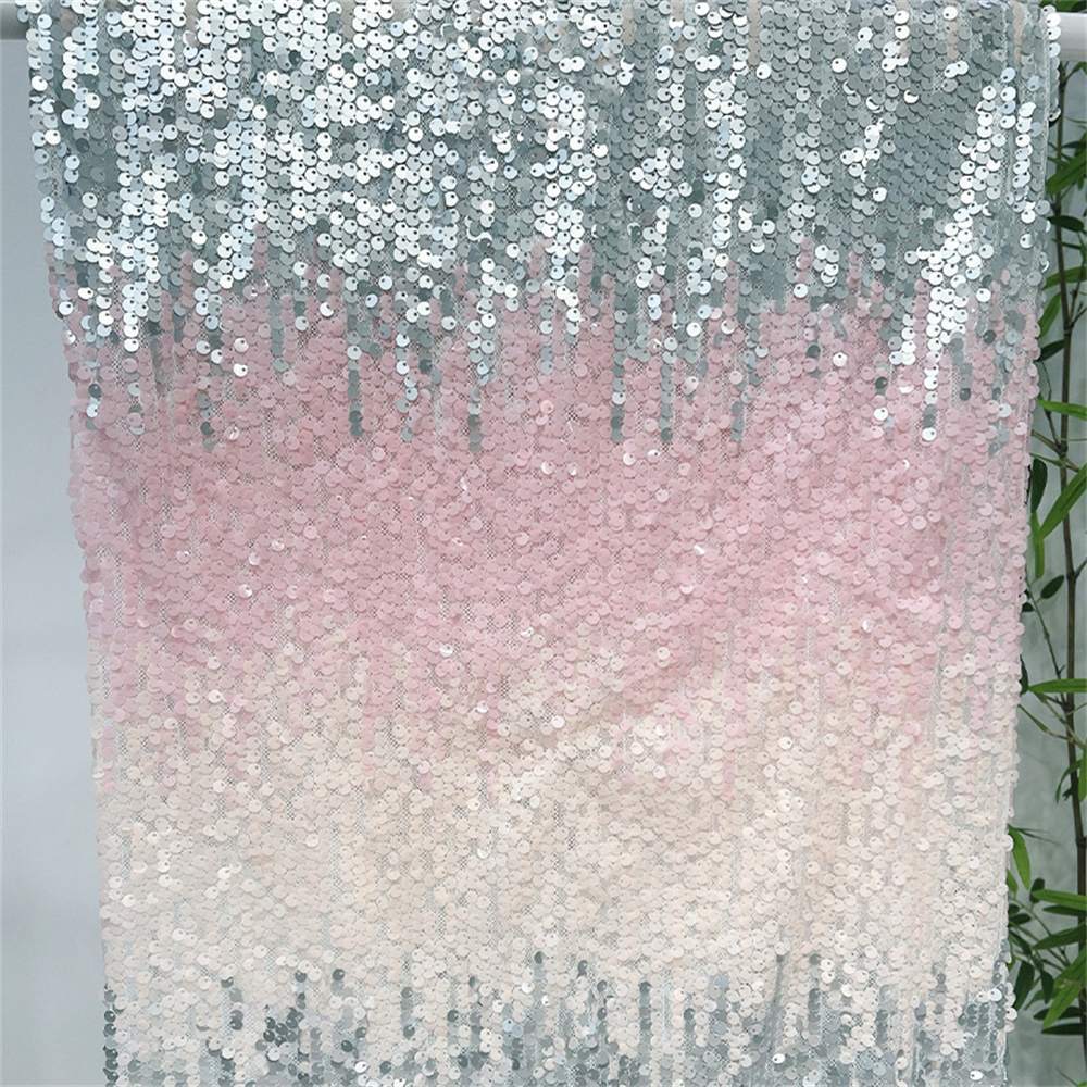 5 Yards Colorful Gradient Ombré Sequin Lace Fabric – Luxury Evening Dress and Party Gown Material | Love in Lace