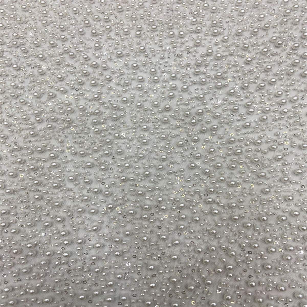 5 Yards Pearl Beaded Bridal Lace Fabric – Luxury Wedding Gown and Bridal Dress Material | Love in Lace