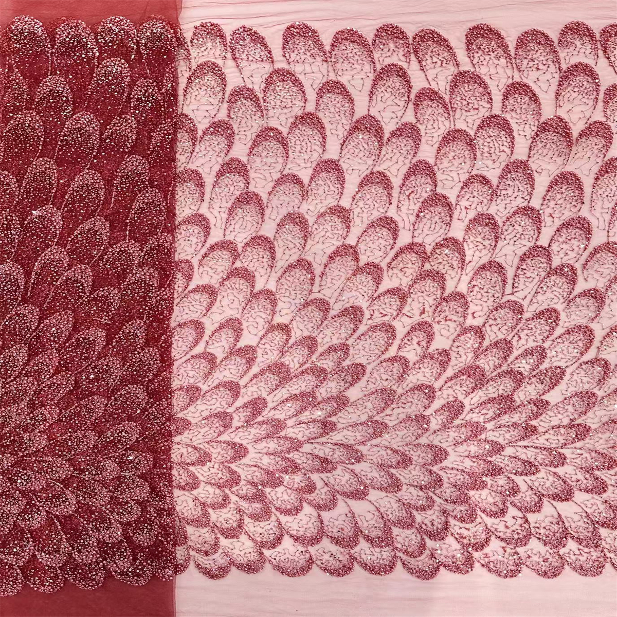 5 Yards Pearl Beaded Lace Fabric – Luxury Wedding, Bridal, Party Gown and Evening Dress Material | Love in Lace | NO. ZT150