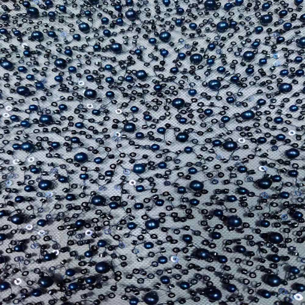 5 Yards Pearl Beaded Lace Fabric – Luxury Wedding, Bridal, Party Gown and Evening Dress Material | Love in Lace | NO. JLT089