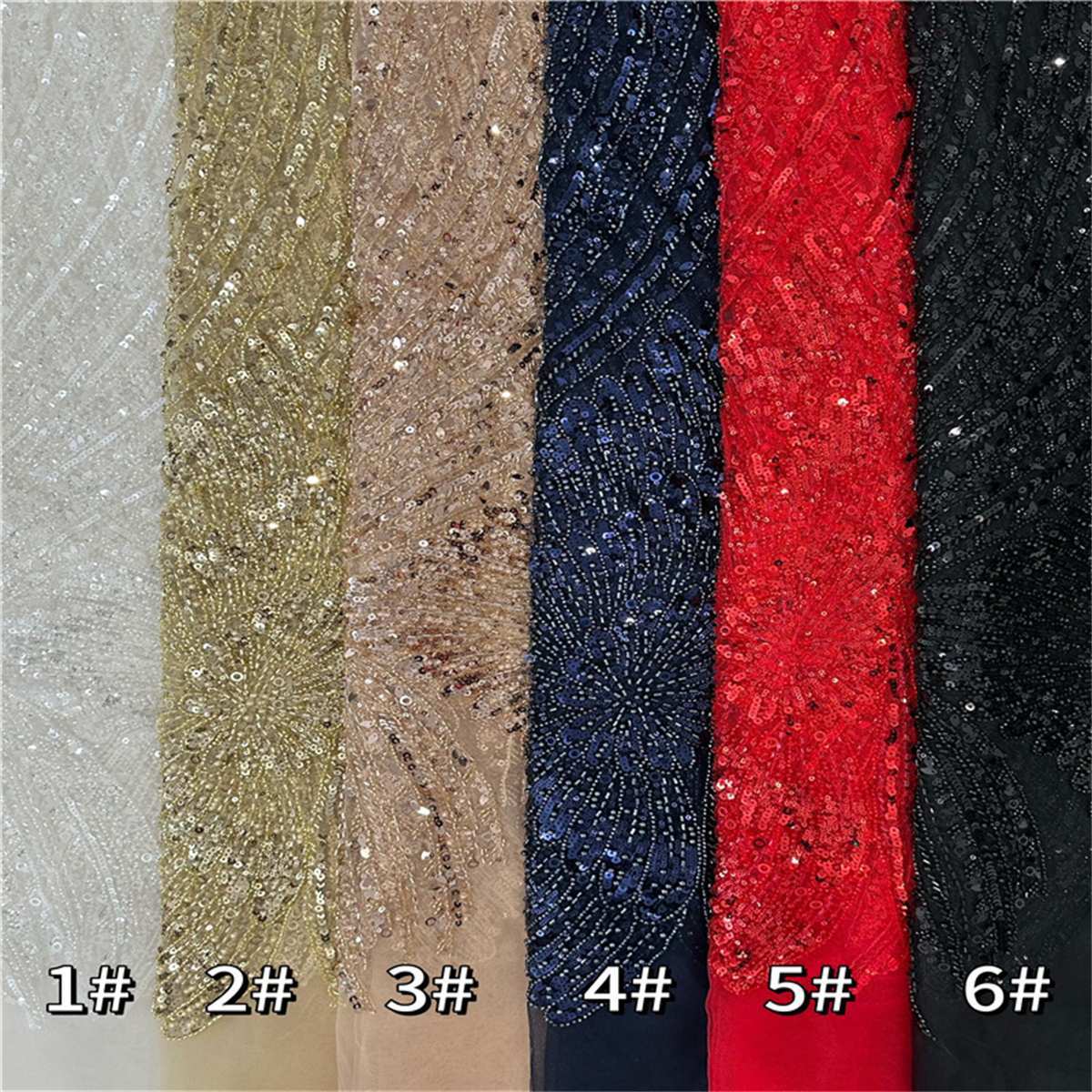 5 Yards Beaded Lace Fabric – Luxury Wedding, Bridal, Party Gown and Evening Dress Material | Love in Lace | NO. JLT125