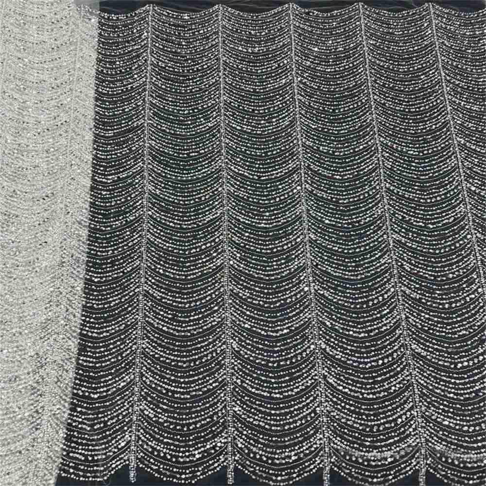 5 Yards Pearl Beaded Lace Fabric – Luxury Wedding, Bridal Party Gown and Evening Dress Material | Love in Lace | NO. ML016