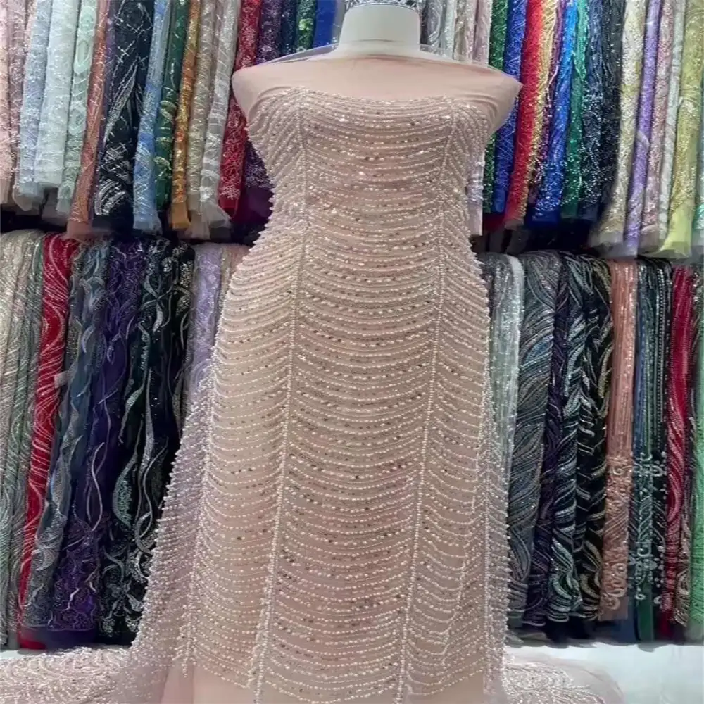 strapless wedding dress a line Andrea & Leo WL070 A-Line Illusion Plunge Neck Off White/Nude / 12 1950 add Wear it with any DUNDAS x REVOLVE Moon Color:French-Navy