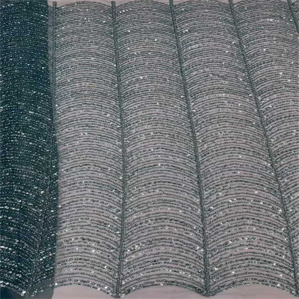 5 Yards Pearl Beaded Lace Fabric – Luxury Wedding, Bridal Party Gown and Evening Dress Material | Love in Lace | NO. ML016