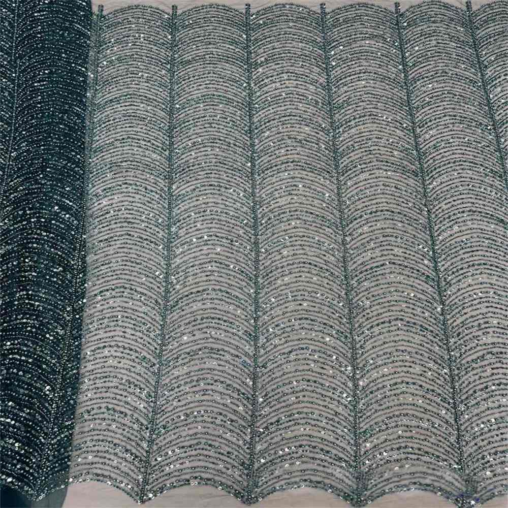 5 Yards Pearl Beaded Lace Fabric – Luxury Wedding, Bridal Party Gown and Evening Dress Material | Love in Lace | NO. ML016